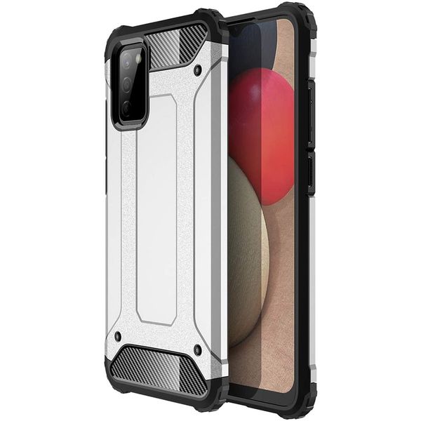 Hybrid Shockproof Case for Samsung Galaxy A02s - Silver