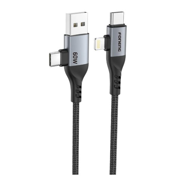 Foneng 60W : 4-in-1 PD Fast Charging, Gaming Cable