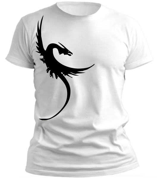 PepperSt Men's White T-Shirt - Fantasy Dragon