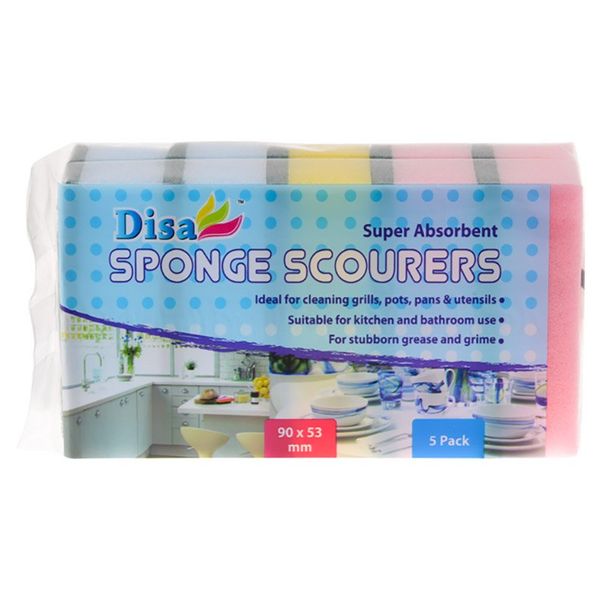 Bulk Pack x 8 Foam Sponge Scourers 5pcs Per Pack