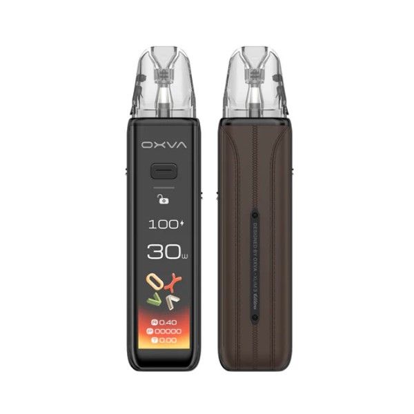 OXVA Xlim 3 Ultra Vape Pod Kit - Mocha Brown (Front &amp; Back View)
