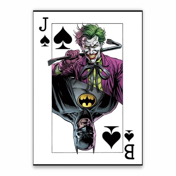 Joker And Batman Card Poster - A1