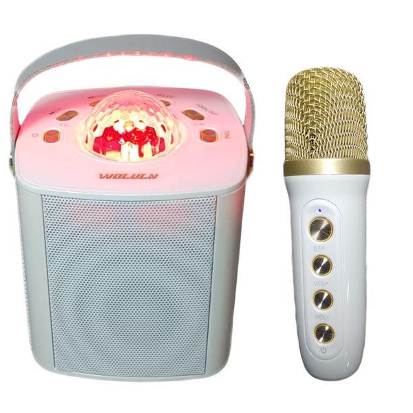 Bluetooth Karaoke Speaker + Microphone &amp; RGB Magic Ball Light