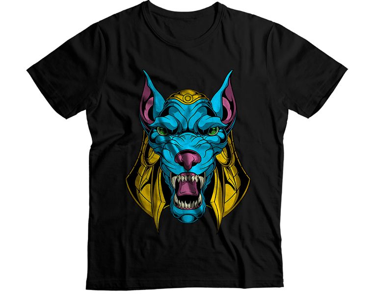 Blue And Yellow Dog T-Shirt
