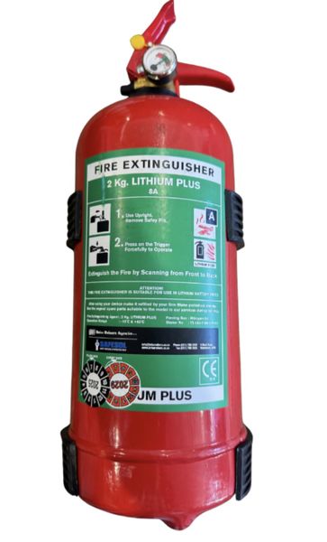 Lithium Ion Plus 2kg Fire Extinguisher &amp; Bracket