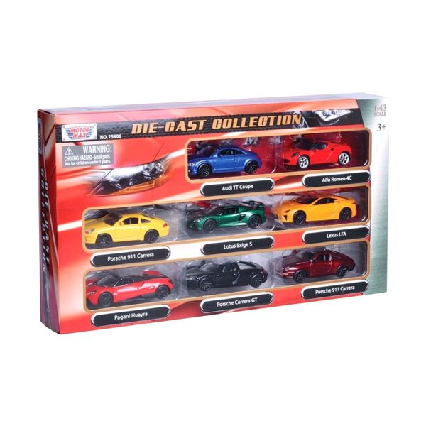 Motormax 8 Piece Scale 1:43 Diecast Vehicle Collection Set