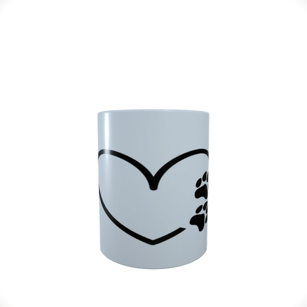 Paw Print Heart - Coffee Mug