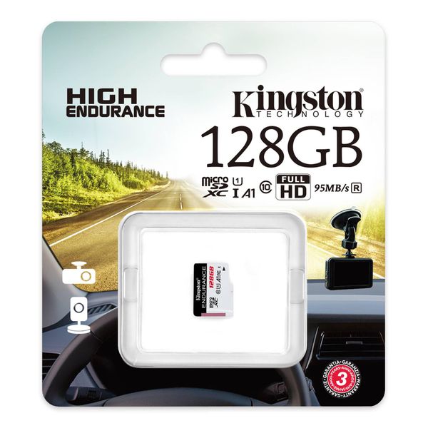 Kingston 128GB microSDXC Endurance 95R/45W C10 A1 UHS-I Card Only