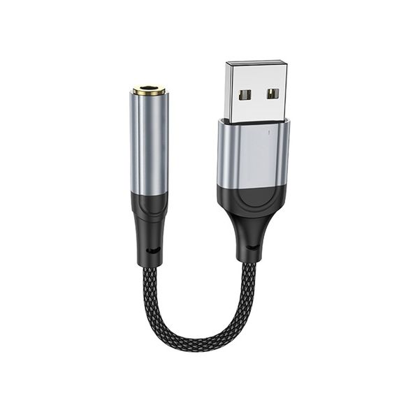 USB Male to AUX Female (3.5mm) 0.12m External Sound Converter Adapter LS36