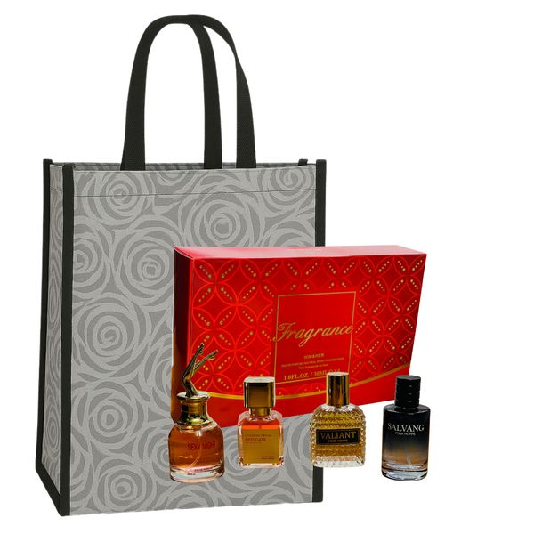 Red Him &amp; Her 4 Perfumes Couple Set &amp; Premium Gift Bag - COMBO