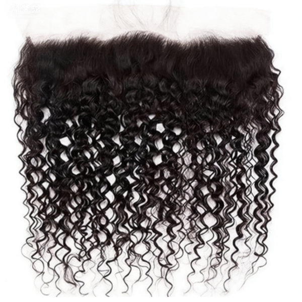 14 Inch 13x4 Lace Frontal Closure Ear to Ear Deep Wave Human Hair Black