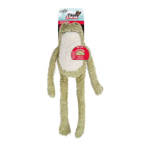 Long-Leg Plush Crinkle &amp; Squeaky Pet Toy - Frog