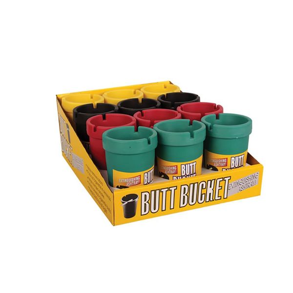 Bulk Pack x 12 Plastic Extinguishing Ashtray Assorted Colours