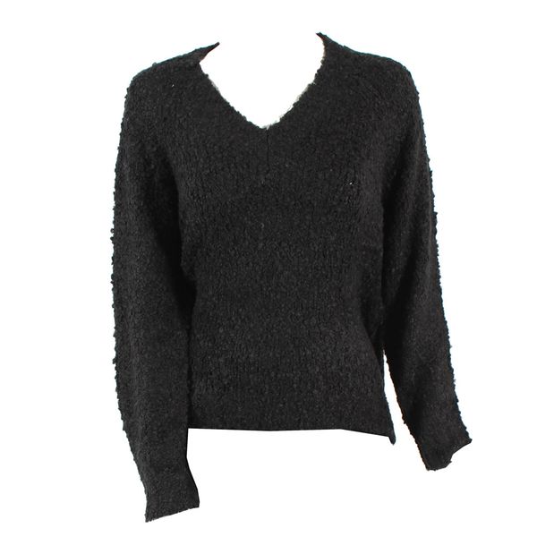 Blackcherry Knitted Black Slouchy Jumper