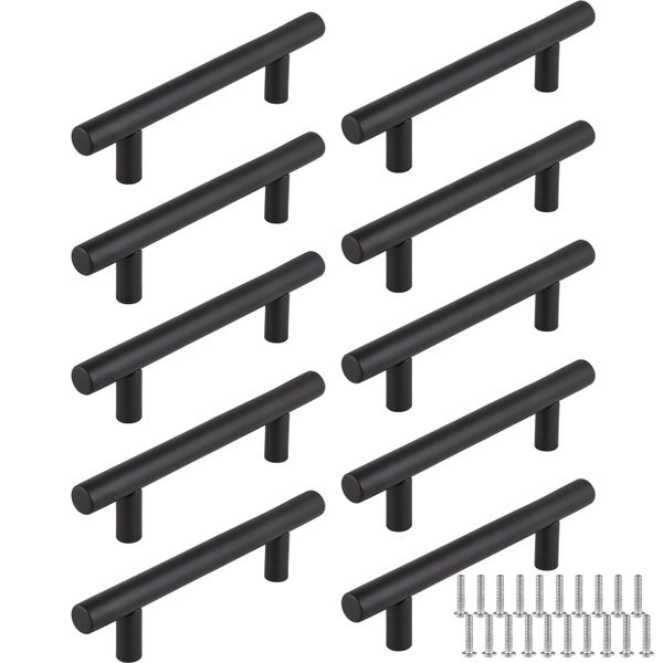 10 Pieces Cabinet Pulls Handle Stainless Steel Kitchen Drawer Matte Black