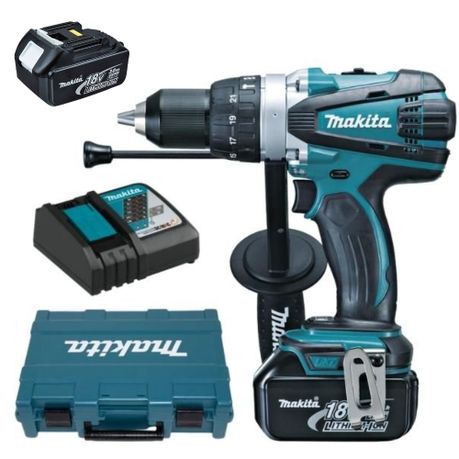 Makita - Impact Drill DHP458ZK with 2 x 3.0Ah Batteries & Charger