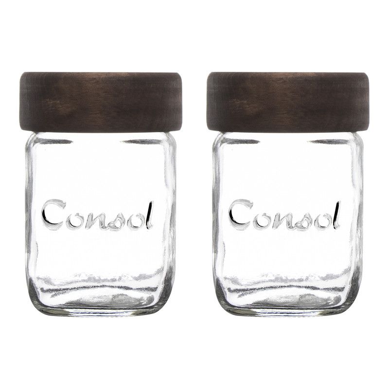 Consol Jar With Dark Wood Lid (250Ml), 2 Pack Shop Today. Get it