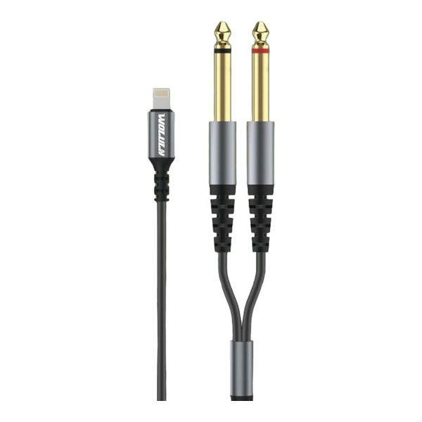 Lightning Pin For IOS To Dual Male 6.35 Cable 1.5m- SD
