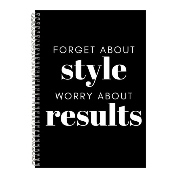 Results A4 Notebook Spiral and Lined Motivational Saying Graphic Notepad169