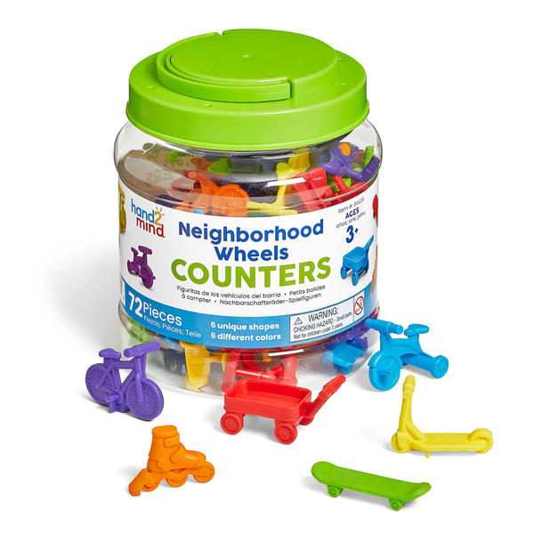 Hand2Mind - Neighborhood Wheels Counters - Transport Sorting &amp; Counting Set