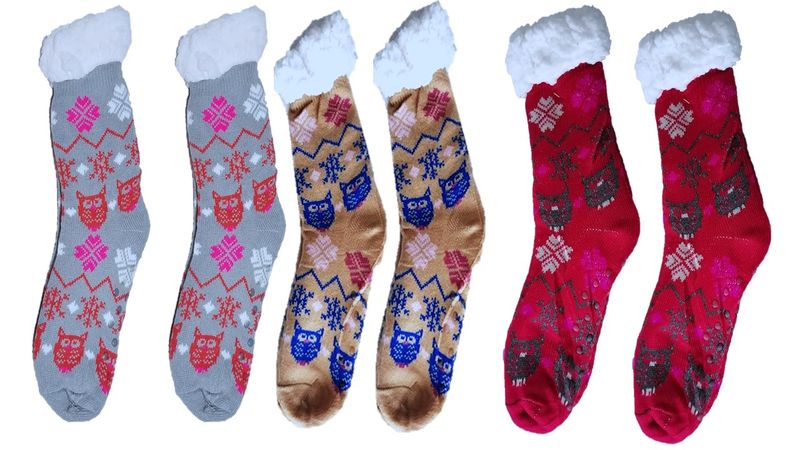 Assorted Knitted Winter Socks 3 in 1