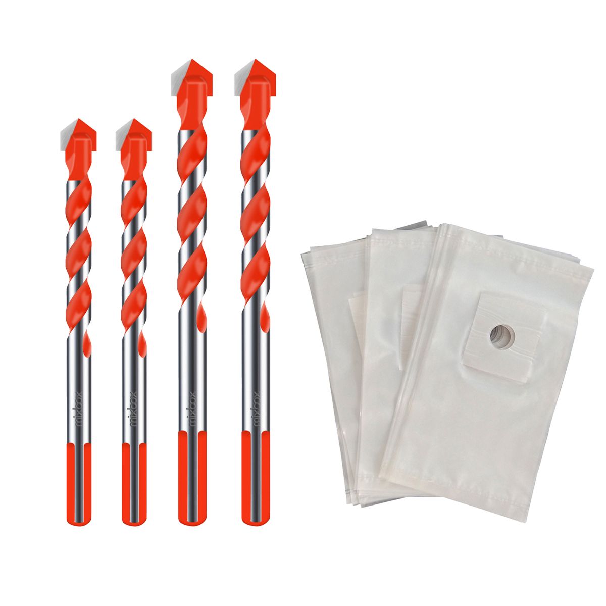 Mix Box 4 Pieces High-Hardness Triangle Drill Bit Diamond Drill Kit,6mm&8mm
