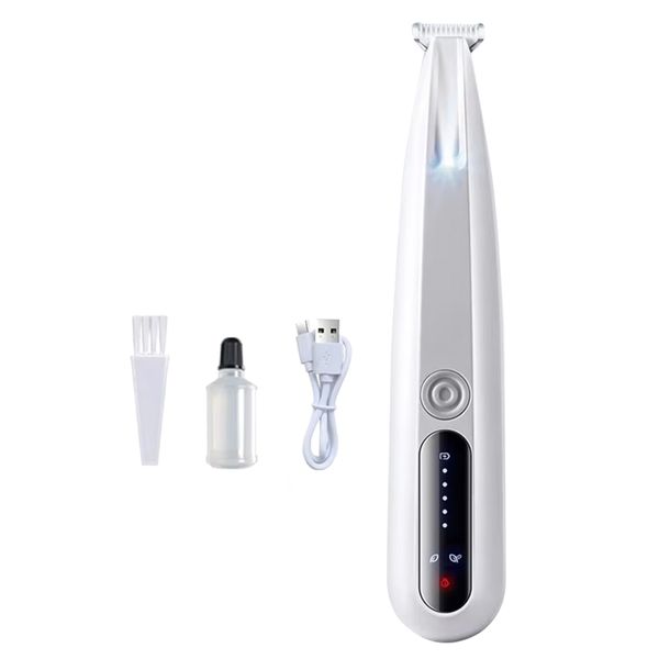 Electric Grooming Pet Trimmer, Precise Dogs Paw Hair Trimmer with LED Light