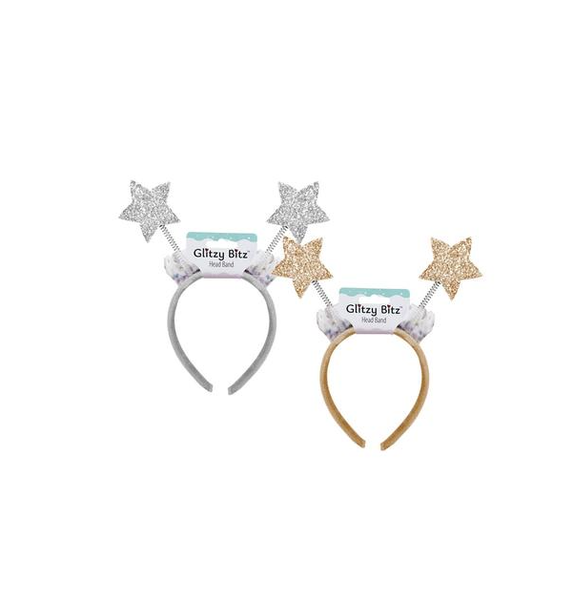 Glitzy Bitz - Star Hair Alice Band x 2