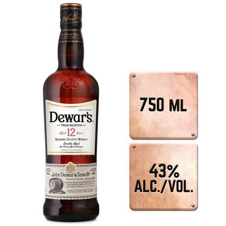 Dewar's Aged 12 Years Scotch Whisky -750ml — BLII, 48% OFF