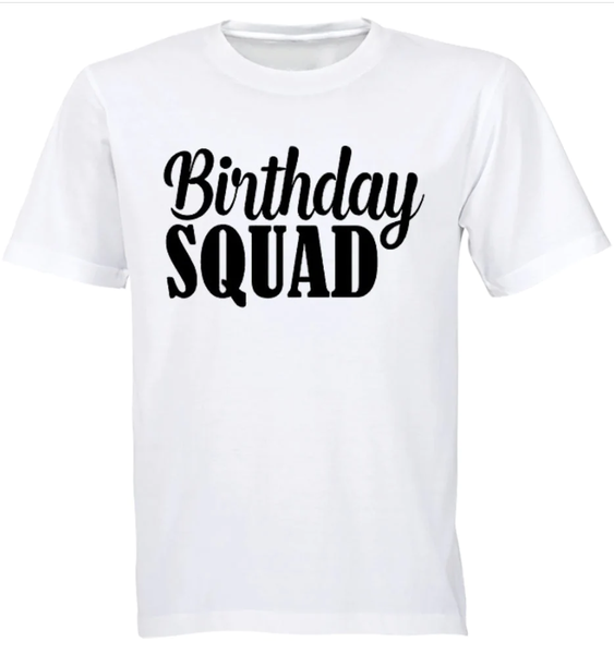 Birthday Squad Gift Kids TShirt- White
