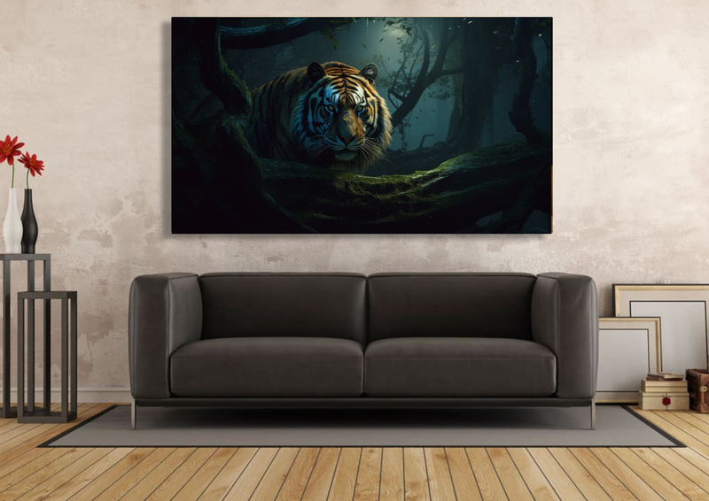 Canvas Wall Art - Tigers Night Watch - IM0275