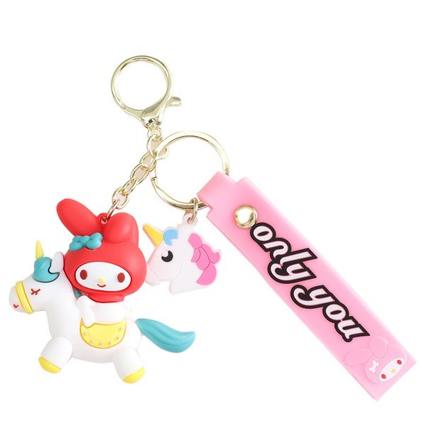 Cartoon Unicorn and My Melody Keychain