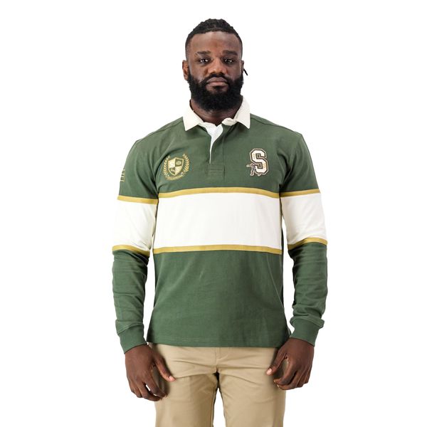 Old School Stillknocks LS Rugby Jersey Enhanced-Military Olive