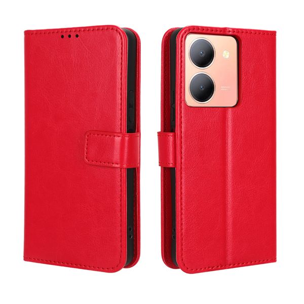 Leather Cover compatible for Vivo Y27 Shockproof Retro Case