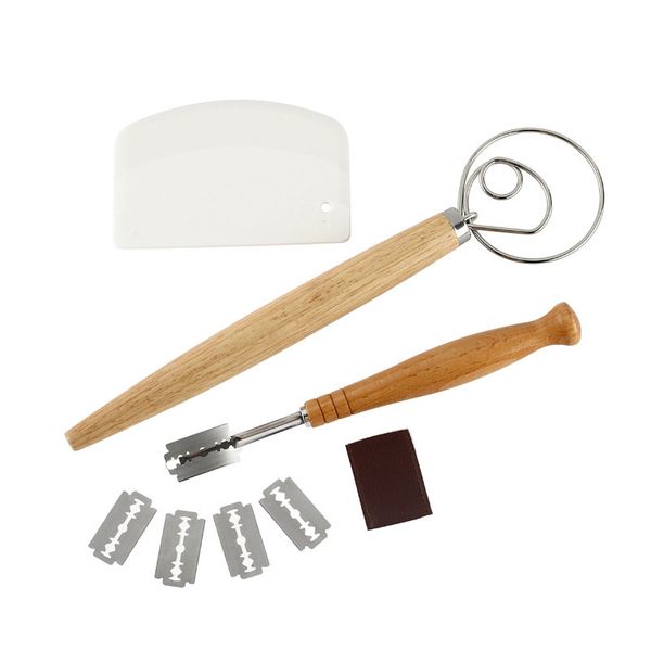 Bread Lame and Danish Whisk Set Dough Scraper Bread Baking Slashing Tool