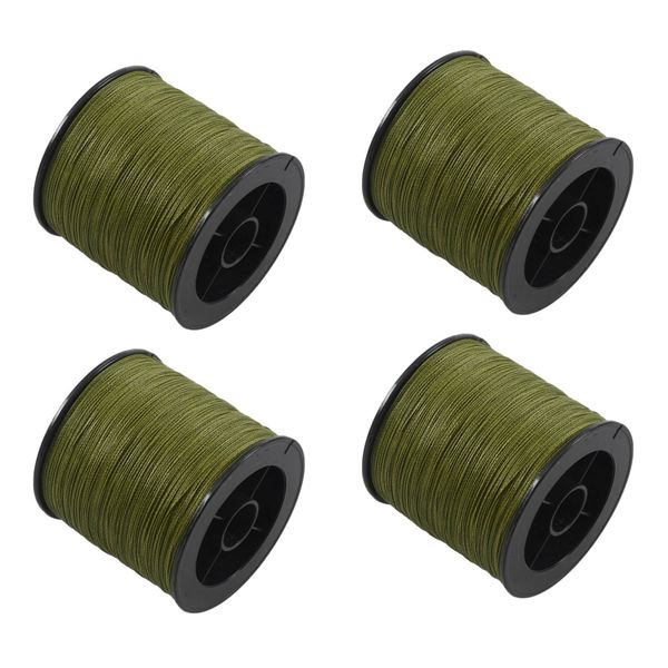 4X 500 M 30 LB 0 26mm Fishing Line Strength PE Braided 4 Strands Green