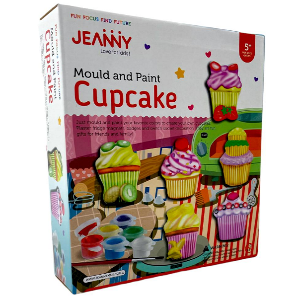 Mould &amp; Paint Art &amp; Craft Set For Kids Cupcake Jeanny