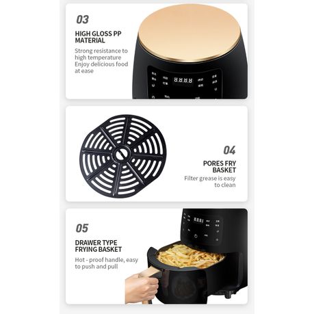 5 Litre Digital Air Fryer Multicooker Shop Today. Get it Tomorrow takealot