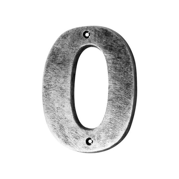 Antique Silver House number No.0- 20cm