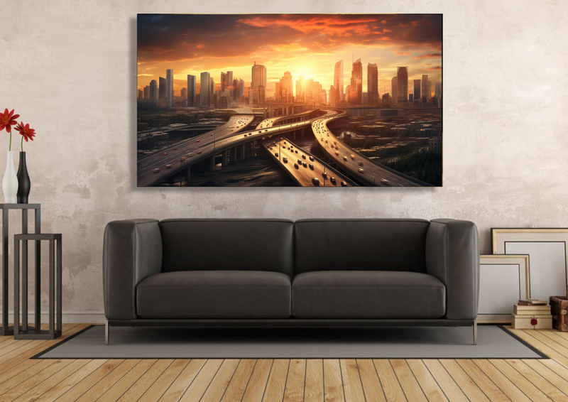 Canvas Wall Art - Highway Serenity Abstract - IM1139