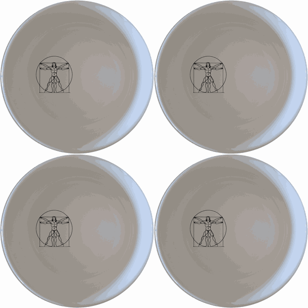 Vitruvian Man Bowl Set of 4