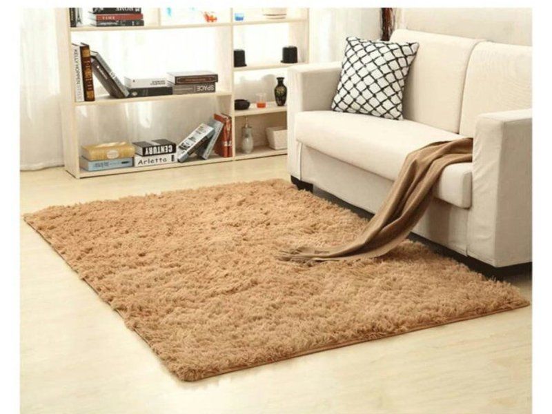 Soft Shaggy Fluffy Rug - Brown