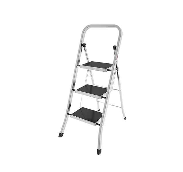 Colombo 69cm 3-Step Non-Slip Surface Steel Step Stool - Factotum Alluminio