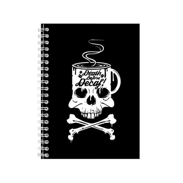 Death By Coffee Notebook Caffeine Gift Idea A5 Notepad 136