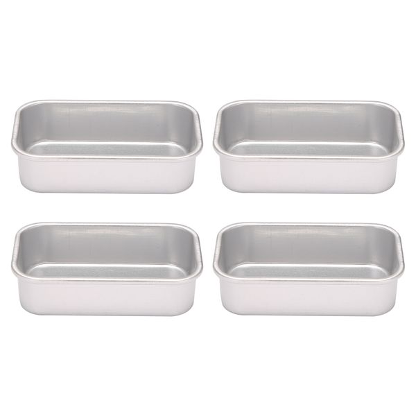 4Pcs Aluminum Alloy Loaf Tin Rectangular Non-Stick Bread Mould Bread Loaf