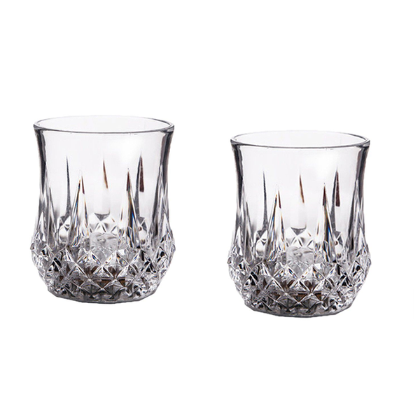Set Of 2 Transparent Inductive Rainbow Colour Flash Cup