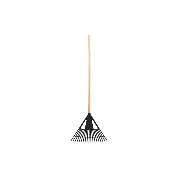 RAKE LEAF FAN PLASTIC RED w/HANDLE