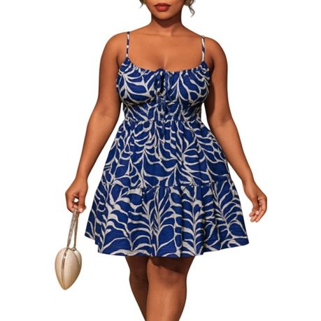 Missy Missi Ladies' Mini Dress Leaf Print Image