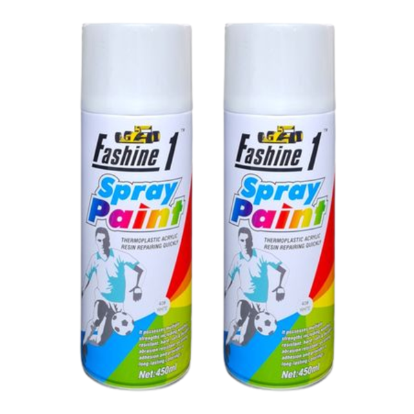Fashine 1- Spray Paint 450ml - White 2 Pack