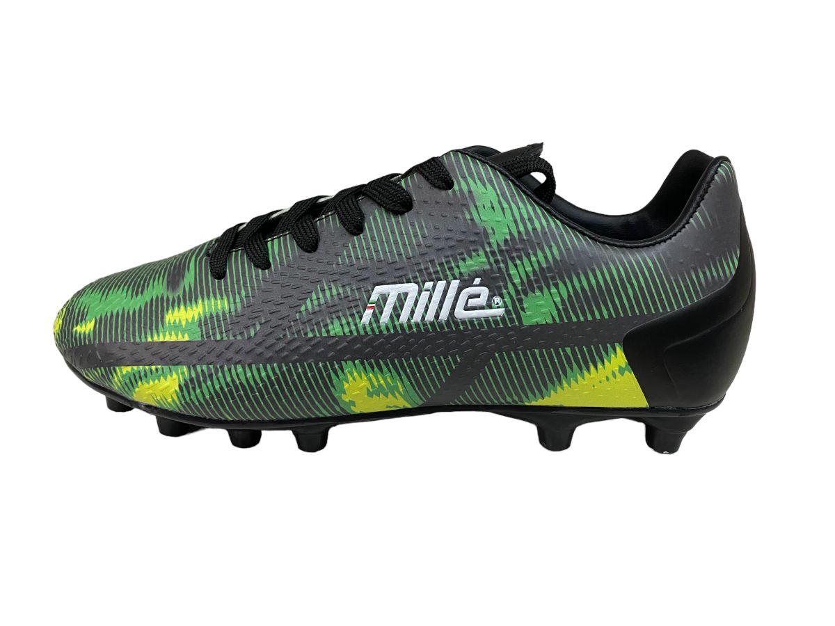 Mille Alessio Yths Unisex Hard Ground Soccer Boots Black/Lime